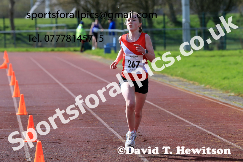 Girls Under-15s Young Athletes 5k, 2026 Northern Mens 12 and Womens 6 Stage Road Relays and Young Athletes 5k, Sheepmount Stadium, Carlisle. Photo: David T. Hewitson/Sports for All Pics